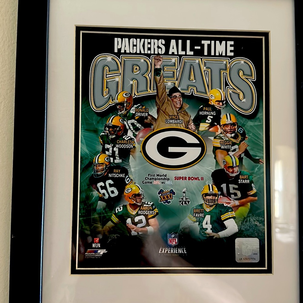 Historic Canvas photo frame of Green Bay packers